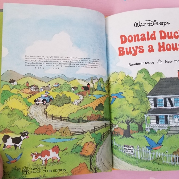 1986 Vintage Disney Donald Duck Buys A House Book - Picture 6 of 7